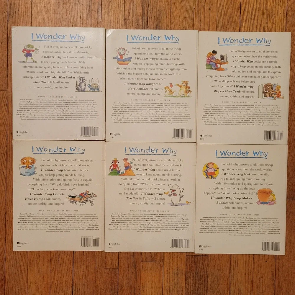 Kingfisher 6 Book Set I Wonder Why Science Nature Animals Homeschool Teacher PB